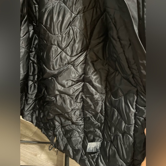 1 Madison Expedition Heritage Collection Woman Black Parka Hooded Coat-Preowned - Picture 6 of 11